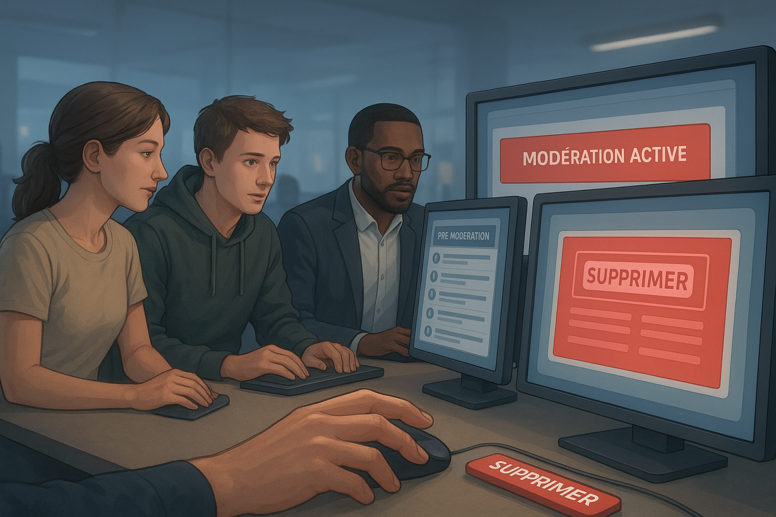 La modération des tchats gratuits en France